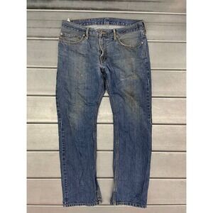 Levis 514 Jeans Mens 34X30 Blue Medium Wash Denim Trendy Outdoor
